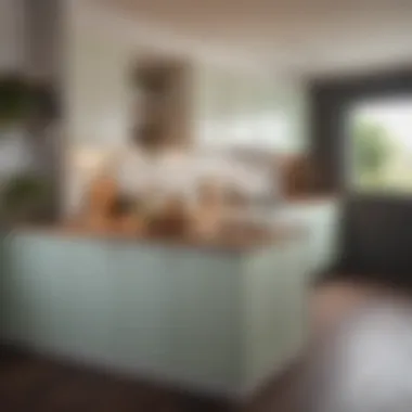 Aesthetic Elements in Compact Kitchens Aesthetic small kitchen with a harmonious color scheme and decorative elements that enhance the visual appeal