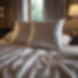 Elegant silk pillowcase on a soft bed