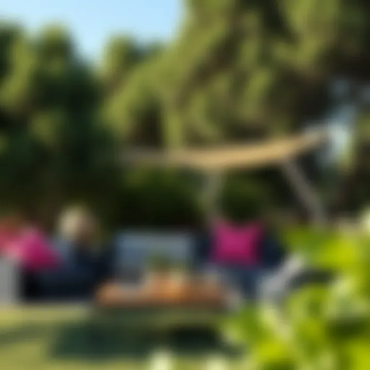 Charming natural shade created by large trees