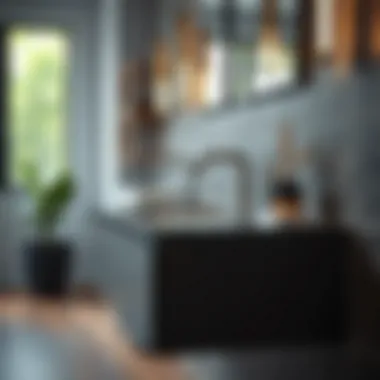 High-Quality Materials in Sink Vanity Design Close-up of high-quality materials used in sink vanity design