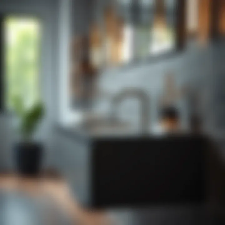 High-Quality Materials in Sink Vanity Design Close-up of high-quality materials used in sink vanity design