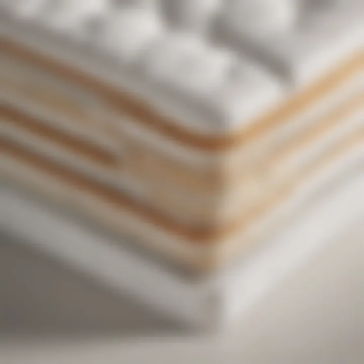 Illustration highlighting the unique construction layers of the Saatva Split Queen Mattress