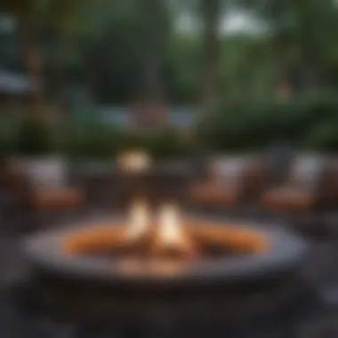 Innovative fire pit surrounded by cozy seating for evening events