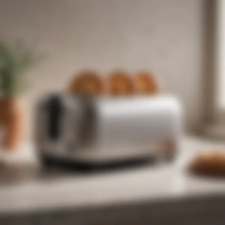 Sleek and modern bagel toaster showcasing its stylish design