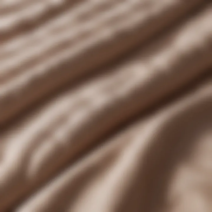 Close-up of the luxurious fabric of the Brooklinen Down Comforter