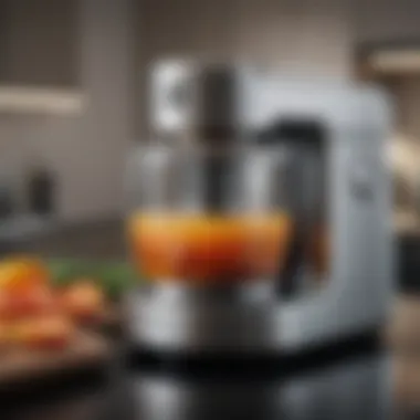 Elegant design of a GE food processor showcasing its sleek appearance