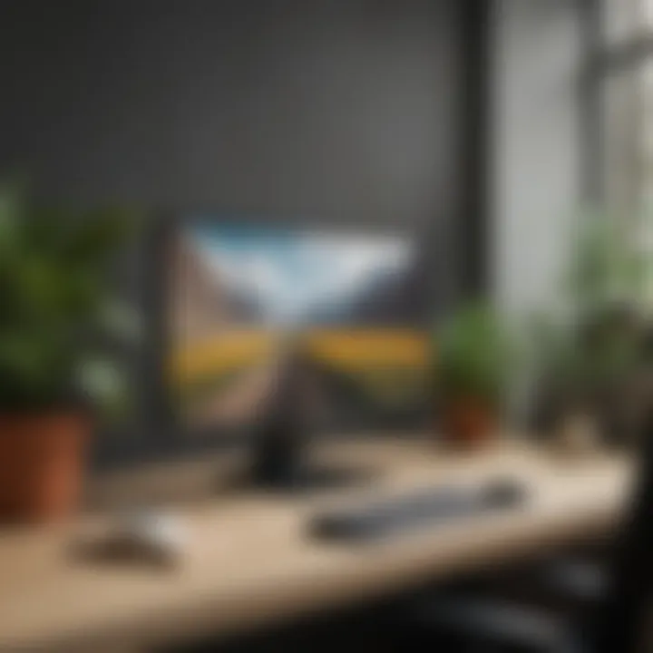 Aesthetic integration of monitor into modern decor