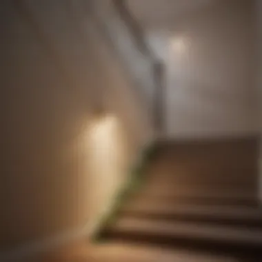 Elegant lighting fixture illuminating a stairway