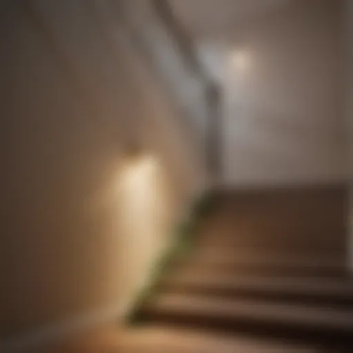 Elegant lighting fixture illuminating a stairway