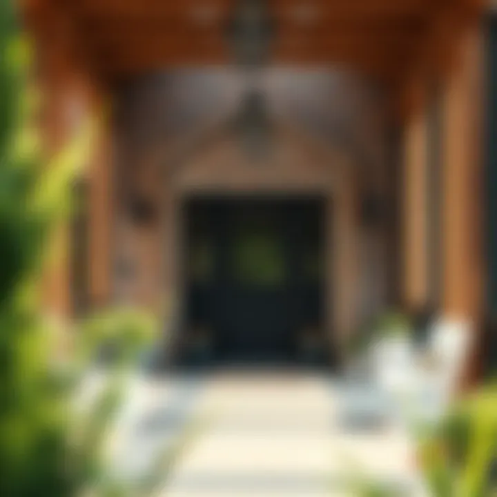 Different materials used in front porch construction