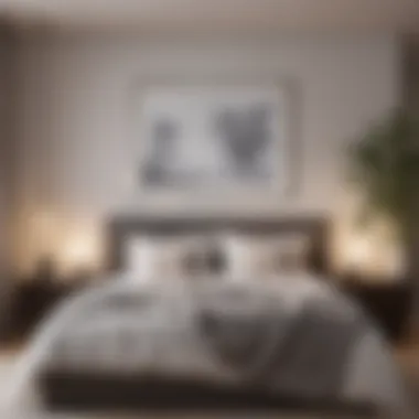 Modern Air Conditioning in a Cozy Setting A sleek, modern air conditioning unit mounted on a wall in a contemporary bedroom