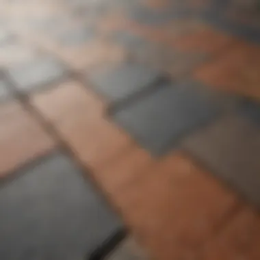 Variety of paver materials with different textures and colors