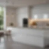 Elegant white cabinets in a modern kitchen setting