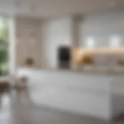 Elegant white cabinets in a modern kitchen setting