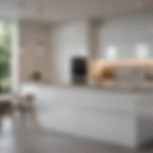 Elegant white cabinets in a modern kitchen setting