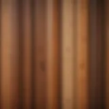 A close-up view of different wood types for doors showcasing texture and grain