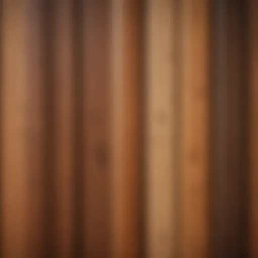 A close-up view of different wood types for doors showcasing texture and grain