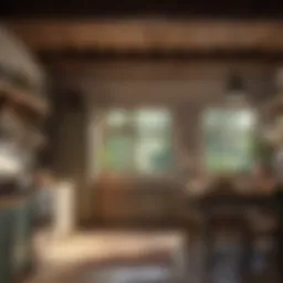 Cozy cottage kitchen with rustic decor and natural light
