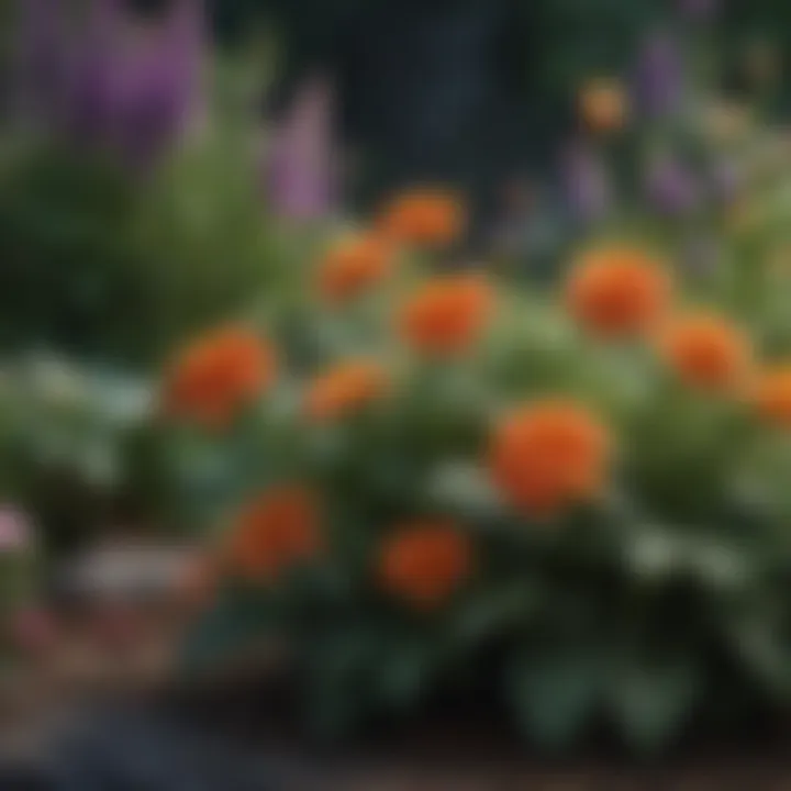 A close-up of flowering plants showcasing their intricate details and colors