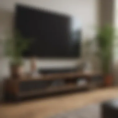 Complementary Accessories for TV Stand Decor A well-decorated TV stand featuring complementary accessories