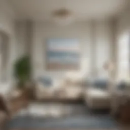 Coastal color palette with soft blues and sandy neutrals