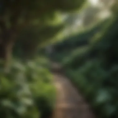 A well-maintained garden showcasing dense foliage for seclusion
