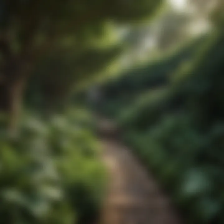 A well-maintained garden showcasing dense foliage for seclusion