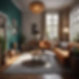 Modern living room showcasing eclectic decor styles