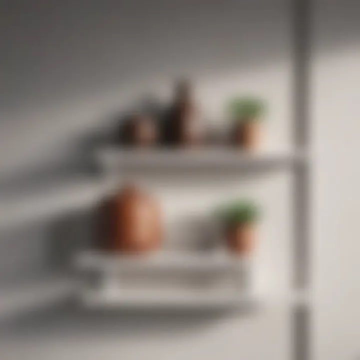 A minimalist shelf design emphasizing texture and simplicity