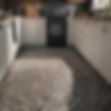 Contemporary Patterns for Modern Kitchens Stylish patterned kitchen rug in contemporary setting
