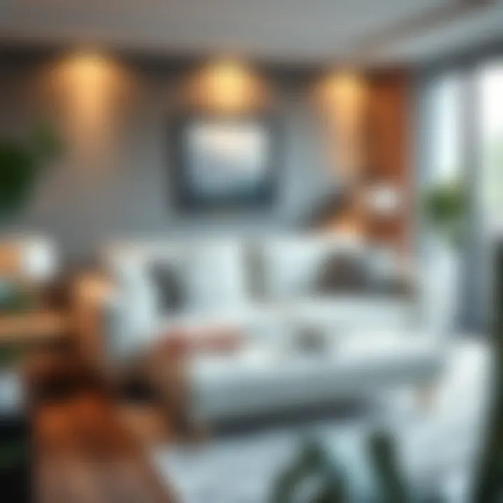 Elegant Denver trundle sleeper sofa in modern living room