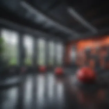 Aesthetic Gym Environment An aesthetically pleasing gym environment with vibrant colors.