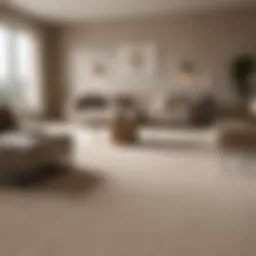 Elegant beige carpet enhancing a modern living room