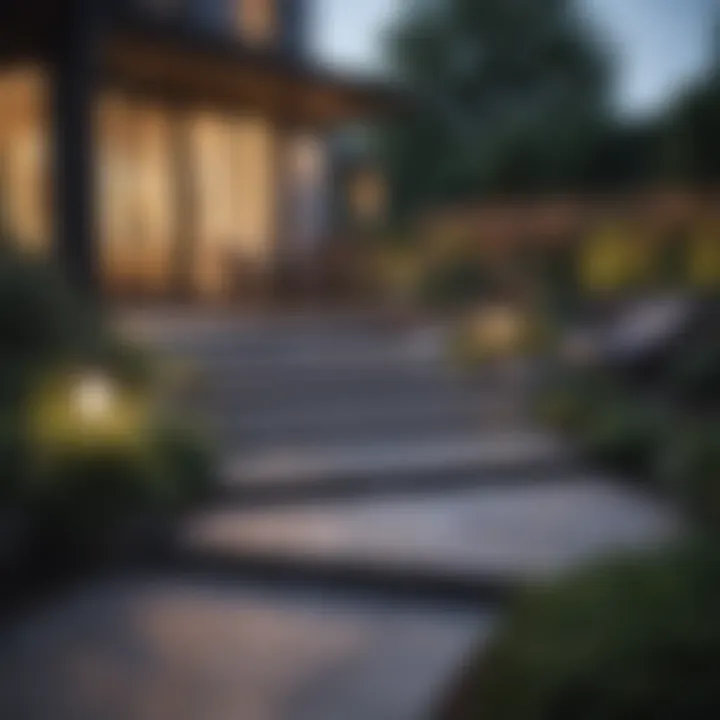 Patio design featuring terraced levels in a sloped yard