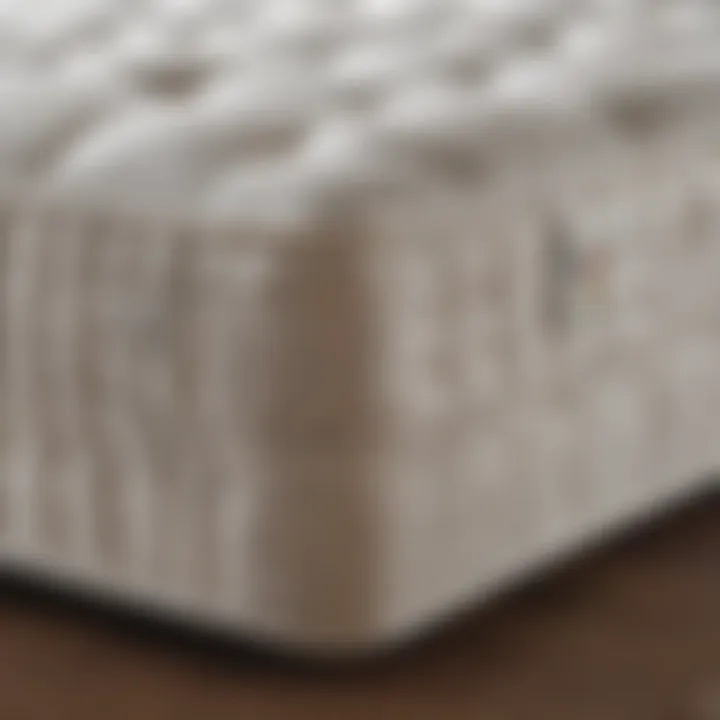 Close-up of mattress features showcasing comfort layers
