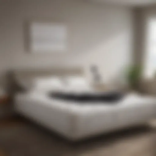 Various types of mattresses displayed for selection