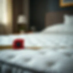 Measuring tape on a mattress