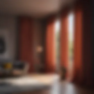Stylish double color curtains harmonizing with contemporary decor