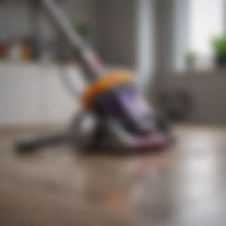 User-friendly features of Dyson vacuums highlighted in an infographic