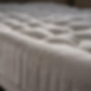 Close-up of freshening mattress fabric