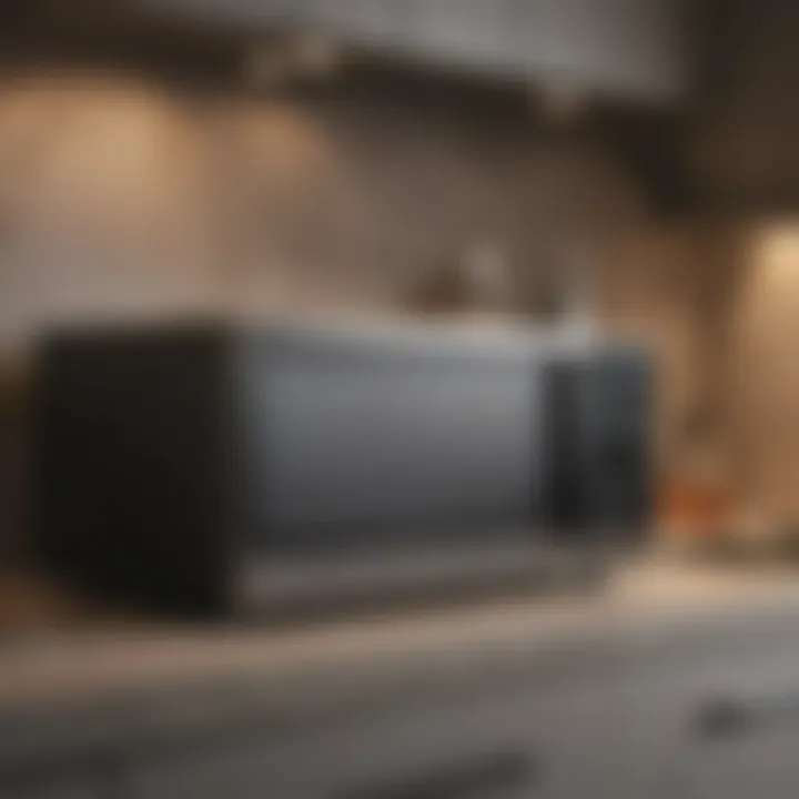 A microwave interior before and after cleaning