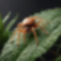 Close-up of a spider mite infestation on a houseplant leaf