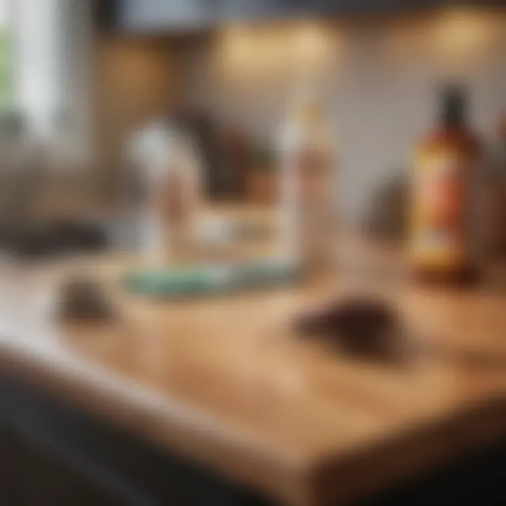 Effective pest control products displayed on a countertop