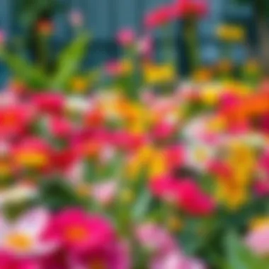 Healthy Flower Bed Free of Weeds A vibrant flower bed showcasing healthy blooms with minimal weed presence.