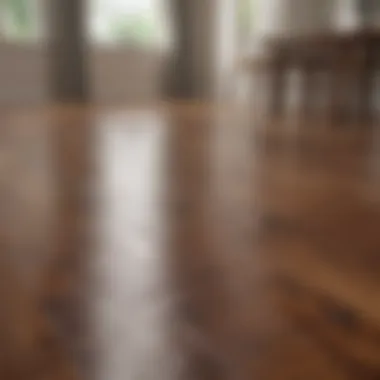 A pristine hardwood floor after cleaning