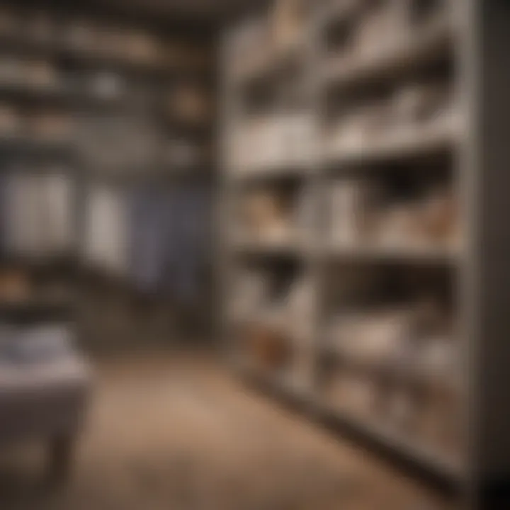 A well-organized wardrobe protected against moths with lavender sachets.