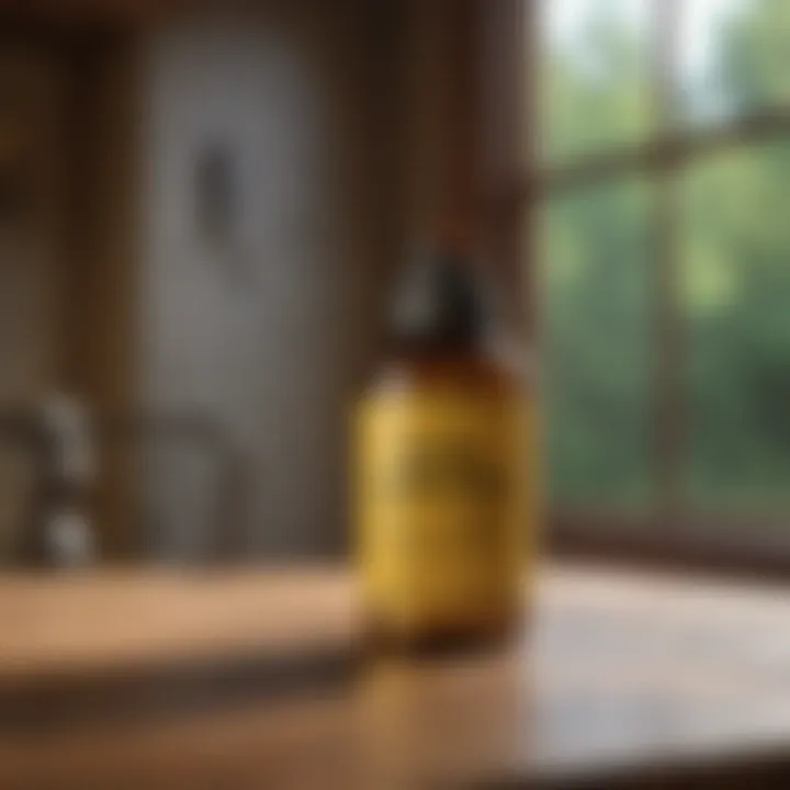 Natural repellents displayed on a wooden table