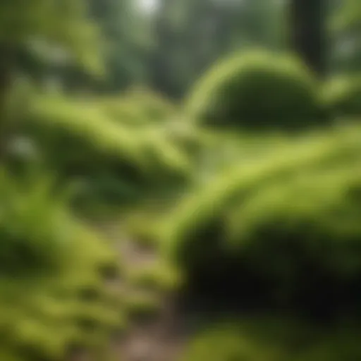 Lush green lawn with moss growth