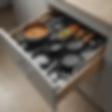 Creative use of drawer dividers for pan arrangement