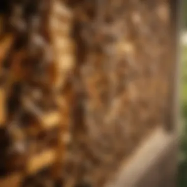 Bee Hive in a Residential Setting Close-up view of a bee hive in a residential area